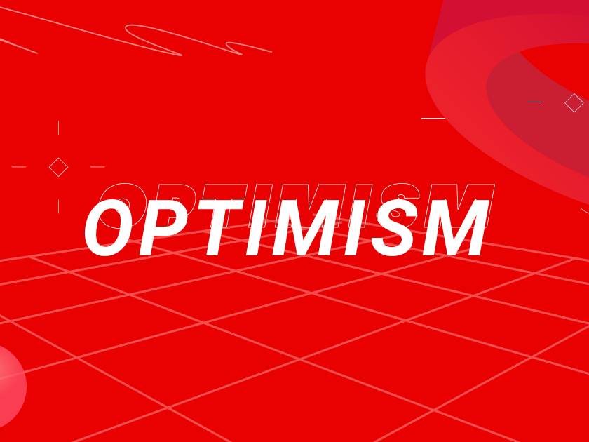 grafika z napisem Optimism
