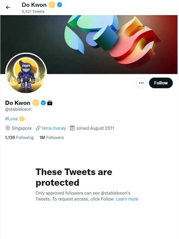 screen z profilu Do Kwon na Tweeter