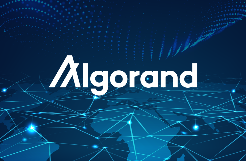grafika z logo platformy blockchain Algorand