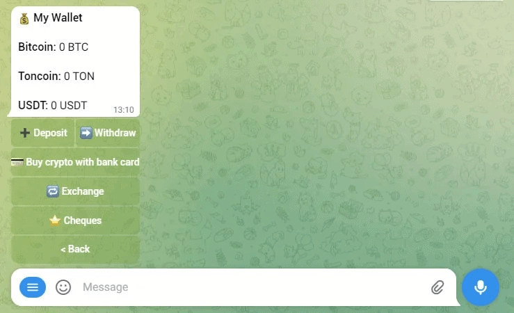 screen aplikacji Telegram